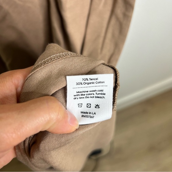 NWT MATE The Label Tencel Lounge Midi Tank Dress in Mushroom Size XS - Picture 10 of 13